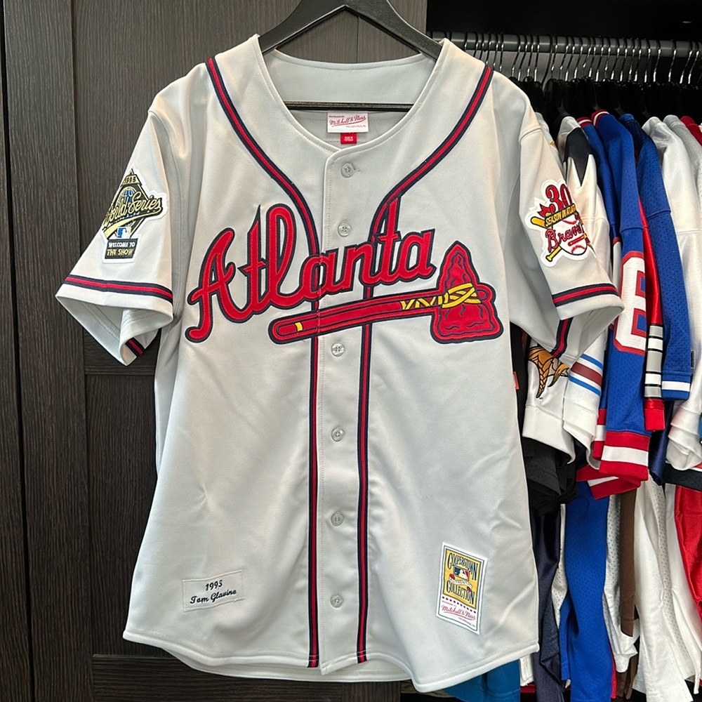 Tom Glavine Atlanta Braves Mitchell & Ness 1995 Throwback Authentic Jersey